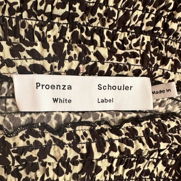 Proenza Schouler White Label Micro Floral Smocked Top Women's - Picture 8 of 10